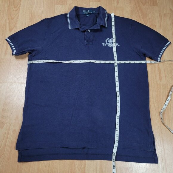 VTG Polo Ralph Lauren Shirt Men's Size XL Crest Patch‎ y2k Short Sleeve Pique - Picture 4 of 7
